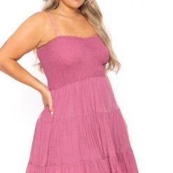 Talent Plus Size Sahara Smocked Top Dress - Mauve New Arrivals 10 Talent Plus Size Sahara Smocked Top Dress - Mauve New Arrivals