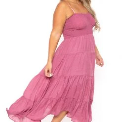 Talent Plus Size Sahara Smocked Top Dress - Mauve New Arrivals 11 Talent Plus Size Sahara Smocked Top Dress - Mauve New Arrivals
