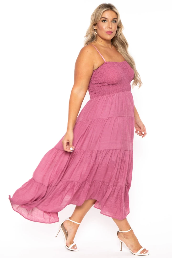 Talent Plus Size Sahara Smocked Top Dress - Mauve New Arrivals 7 Talent Plus Size Sahara Smocked Top Dress - Mauve New Arrivals
