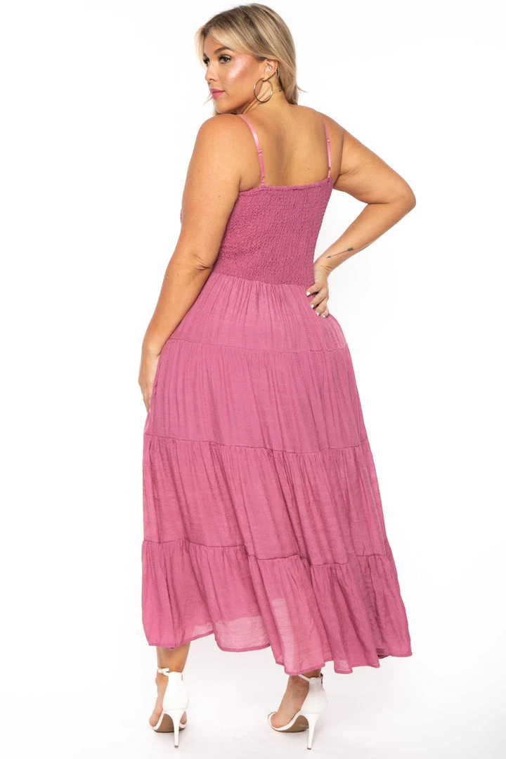 Talent Plus Size Sahara Smocked Top Dress - Mauve New Arrivals 5 Talent Plus Size Sahara Smocked Top Dress - Mauve New Arrivals