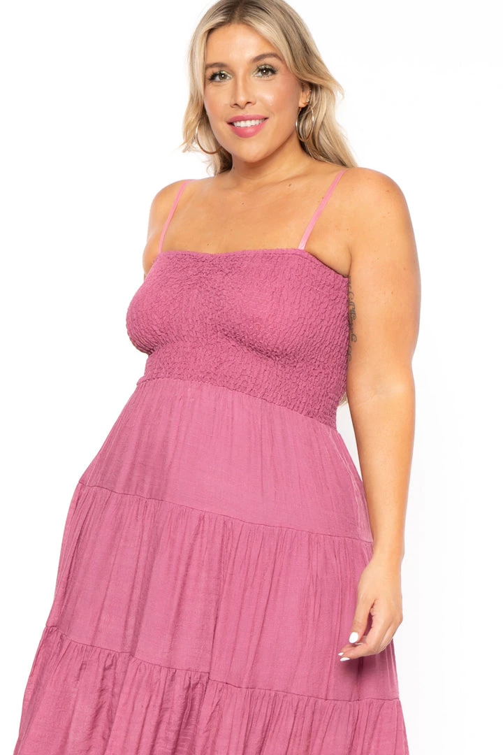 Talent Plus Size Sahara Smocked Top Dress - Mauve New Arrivals 4 Talent Plus Size Sahara Smocked Top Dress - Mauve New Arrivals