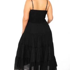 Talent Plus Size Sahara Smocked Top Dress - Black New Arrivals