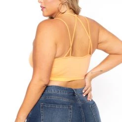 Zenana Plus Size Lace Trim Bralette - Peach New Arrivals