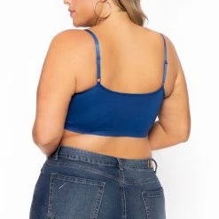 Zenana New Arrivals Plus Size Caged Bralette - Royal Blue
