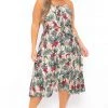 Talent Plus Size Leila Tropical Dress -White New Arrivals