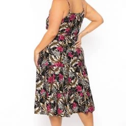 Talent Plus Size Leila Tropical Dress - Black New Arrivals