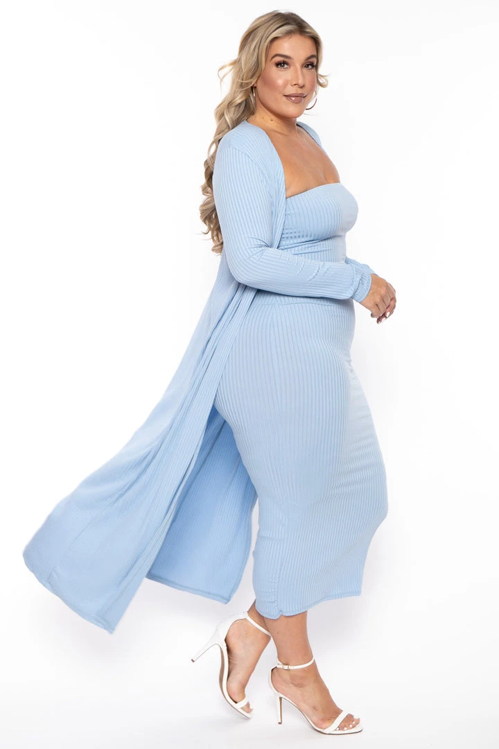 Gibiu Plus Size Lizah Tube Dress And Cardigan Set - Baby Blue New Arrivals 6 Gibiu Plus Size Lizah Tube Dress And Cardigan Set - Baby Blue New Arrivals