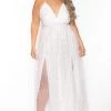 SYMPHONY Plus Size Anaira Maxi Glitter Dress - White