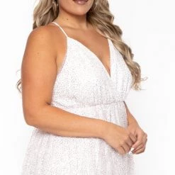 SYMPHONY Plus Size Anaira Maxi Glitter Dress - White 9 SYMPHONY Plus Size Anaira Maxi Glitter Dress - White