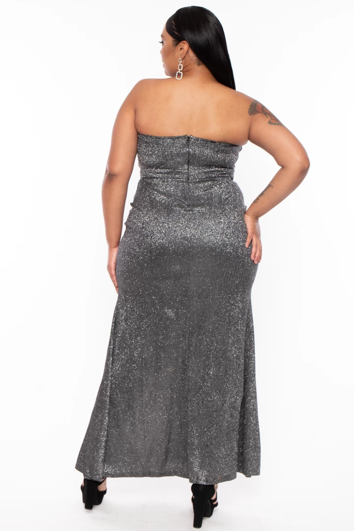 SYMPHONY Plus Size Anya Metallic Glitter Dress - Black 5 SYMPHONY Plus Size Anya Metallic Glitter Dress - Black