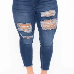 Plus Size DollHouse Christina Skinny Jeans- Dark Wash Blue