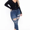 Plus Size DollHouse Christina Skinny Jeans- Dark Wash Blue