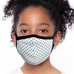 Curvy Sense Kids Washable Fun Patterns Face Mask ( Ages 4 - 11 ) - Polkadots Face Masks