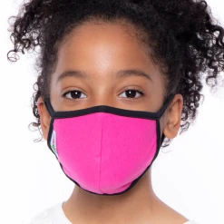 Curvy Sense Kids Washable Face Mask For Ages 4-11 - Fucshia Face Masks