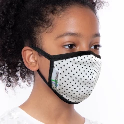Curvy Sense Kids Washable Fun Patterns Face Mask ( Ages 4 - 11 ) - Polkadots Face Masks