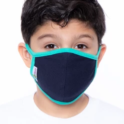 Curvy Sense Face Masks Kids Washable Face Mask 5 Pack & Carry Bag - Cool Pack ( 5 Colors )