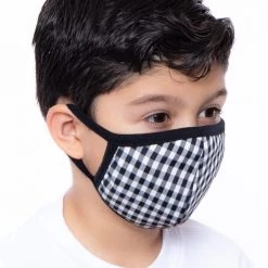 Curvy Sense Kids Washable Gingham Face Mask - Ages 4 - 11 Face Masks