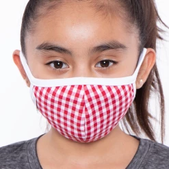 Curvy Sense Kids Washable Gingham Face Mask - Ages 4 - 11 Face Masks