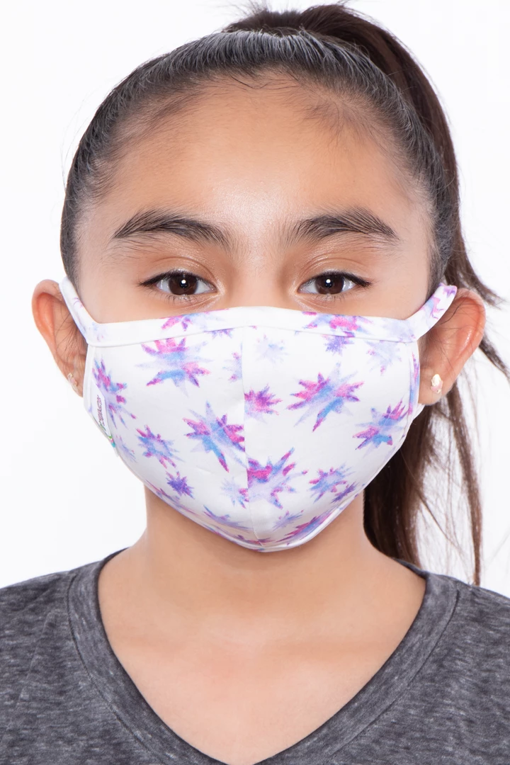 Curvy Sense Kids Washable Fun Patterns Face Mask ( Ages 4 - 11 ) - Burst White Face Masks 4 Curvy Sense Kids Washable Fun Patterns Face Mask ( Ages 4 - 11 ) - Burst White Face Masks