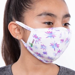 Curvy Sense Kids Washable Fun Patterns Face Mask ( Ages 4 - 11 ) - Burst White Face Masks