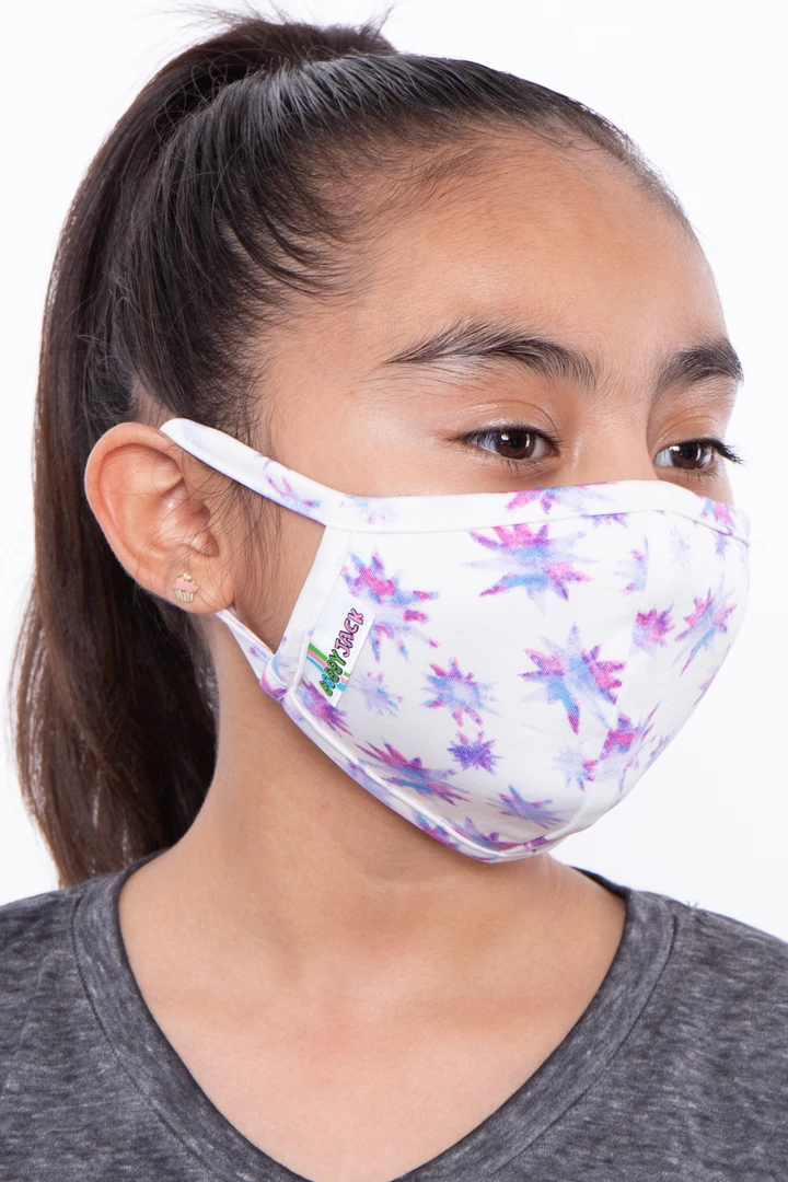 Curvy Sense Kids Washable Fun Patterns Face Mask ( Ages 4 - 11 ) - Burst White Face Masks 3 Curvy Sense Kids Washable Fun Patterns Face Mask ( Ages 4 - 11 ) - Burst White Face Masks