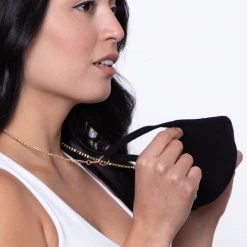 Curvy Sense Face Masks Face Mask Neck Chain & Mesh Carry Bag - Gold