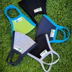 Curvy Sense Face Masks Kids Washable Face Mask 5 Pack & Carry Bag - Cool Pack ( 5 Colors )