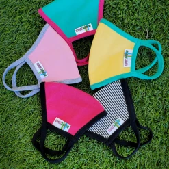 Curvy Sense Face Masks Kids Washable Face Mask 5 Pack & Carry Bag - Hot Pack ( 5 Colors )