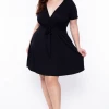 Curvy Sense Dresses Plus Size Lucy Flare Dress - Black