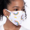 Curvy Sense Face Masks Kids Washable Fun Patterns Face Mask ( Ages 4 - 11 ) - Rainbow Stars