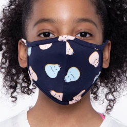 Curvy Sense Face Masks Kids Washable Fun Patterns Face Mask ( Ages 4 - 11 ) - Happy Pears