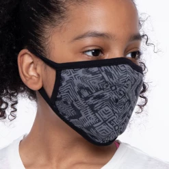 Curvy Sense Kids Washable Fun Patterns Face Mask ( Ages 4 - 11 ) - Abstract Black Face Masks