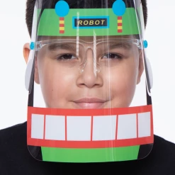 Curvy Sense Kids Graphic Transparent Clear Face Shield