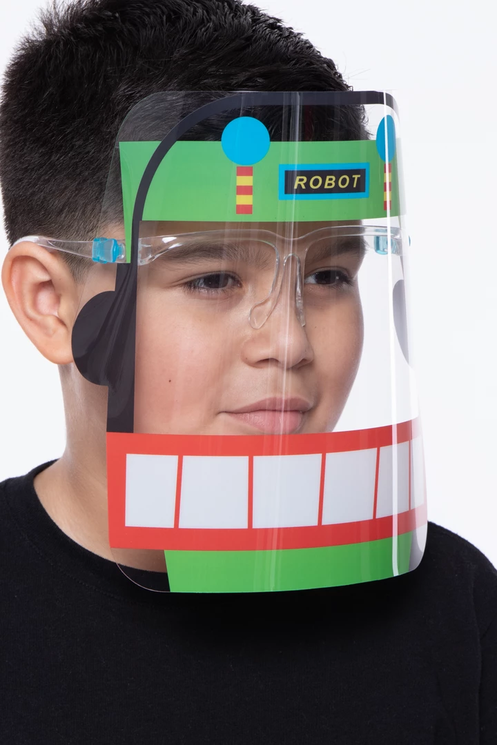 Curvy Sense Kids Graphic Transparent Clear Face Shield 12 Curvy Sense Kids Graphic Transparent Clear Face Shield