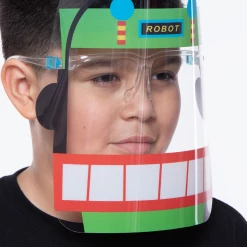 Curvy Sense Kids Graphic Transparent Clear Face Shield Face Masks