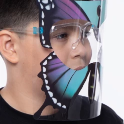 Curvy Sense Kids Graphic Transparent Clear Face Shield Face Masks