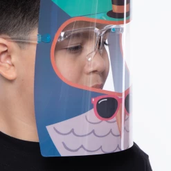 Curvy Sense Kids Graphic Transparent Clear Face Shield Face Masks
