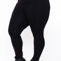 26 International Inc Plus Size High Rise Ponte Pants - Black