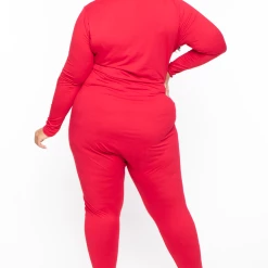 Bluebell Plus Size Alicia Draped Jumpsuit - Red Party Jumpsuilts