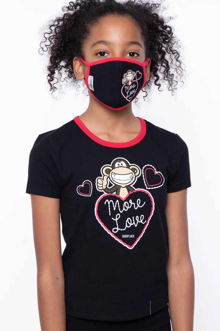Matching Sets Bobby Jack Kids Mask & Shirt Set - More Love 6 Matching Sets Bobby Jack Kids Mask & Shirt Set - More Love
