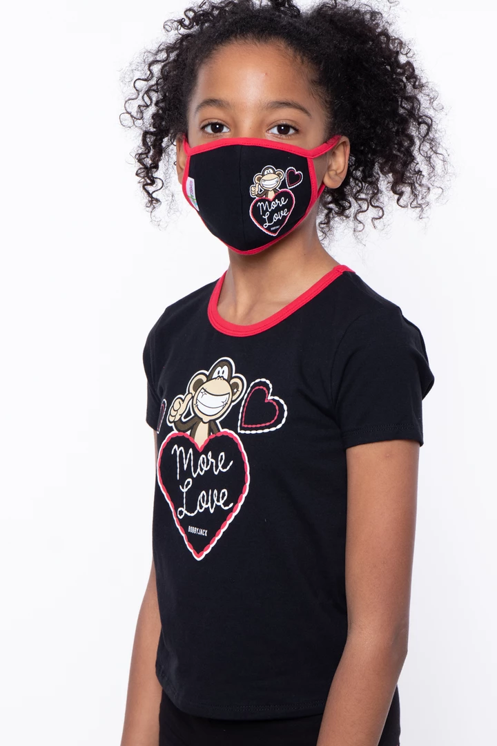 Matching Sets Bobby Jack Kids Mask & Shirt Set - More Love 3 Matching Sets Bobby Jack Kids Mask & Shirt Set - More Love