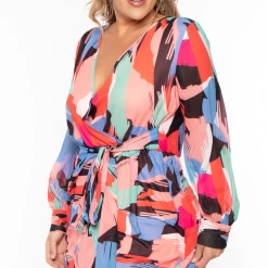 Ricarica Plus Size Abstract Chiffon Maxi Dress - Red Dresses 12 Ricarica Plus Size Abstract Chiffon Maxi Dress - Red Dresses