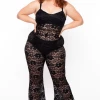 Curvy Sense Plus Size Cami Lace Coverup Jumpsuit - Black 2 Curvy Sense Plus Size Cami Lace Coverup Jumpsuit - Black