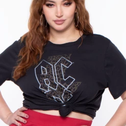 Curvy Sense Plus Size AC/DC Graphic Tee - Black