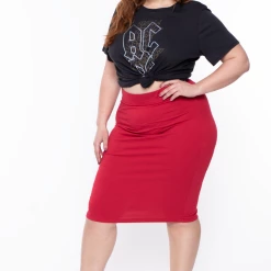 Curvy Sense Plus Size AC/DC Graphic Tee - Black