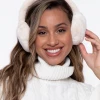 Illuma Fashion Bow Faux Fur Ear Muffs- Creme