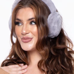 Illuma Fashion Bow Faux Fur Ear Muffs- Grey Accessories