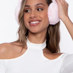 Illuma Fashion Bow Faux Fur Ear Muffs- Pink Accessories