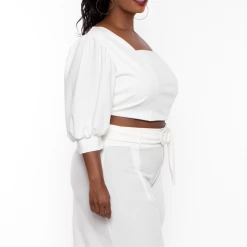 KATY USA Plus Size Valentina Contemporary Set - Ivory Matching Sets