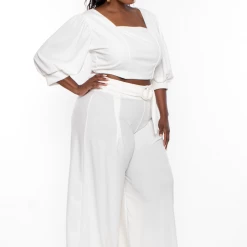 KATY USA Plus Size Valentina Contemporary Set - Ivory Matching Sets